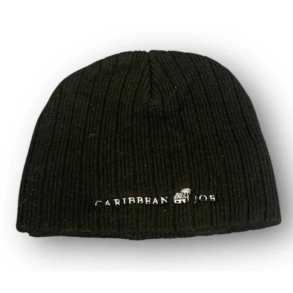 Patron Tequila x Caribbean Joe Black Knit‎ Beanie Hat Unisex One Size